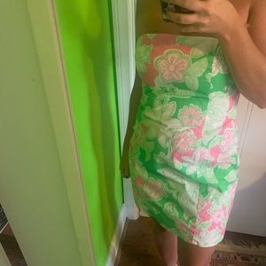 Strapless Lilly Pulitzer dress with tie back